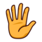 Raised Hand With Fingers Splayed emoji on Emojidex